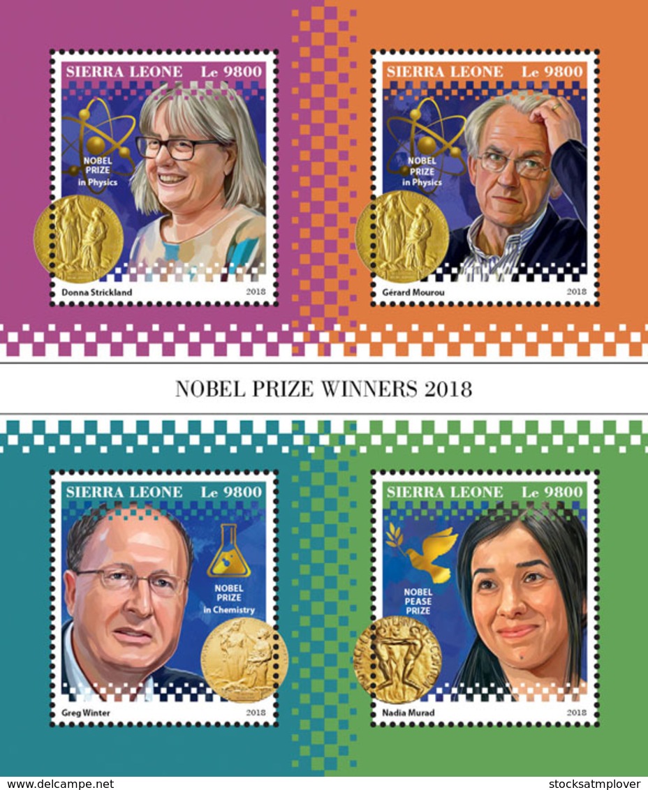 Sierra Leone   2018  Nobel Prize Winners 2018  S201812 - Sierra Leone (1961-...)