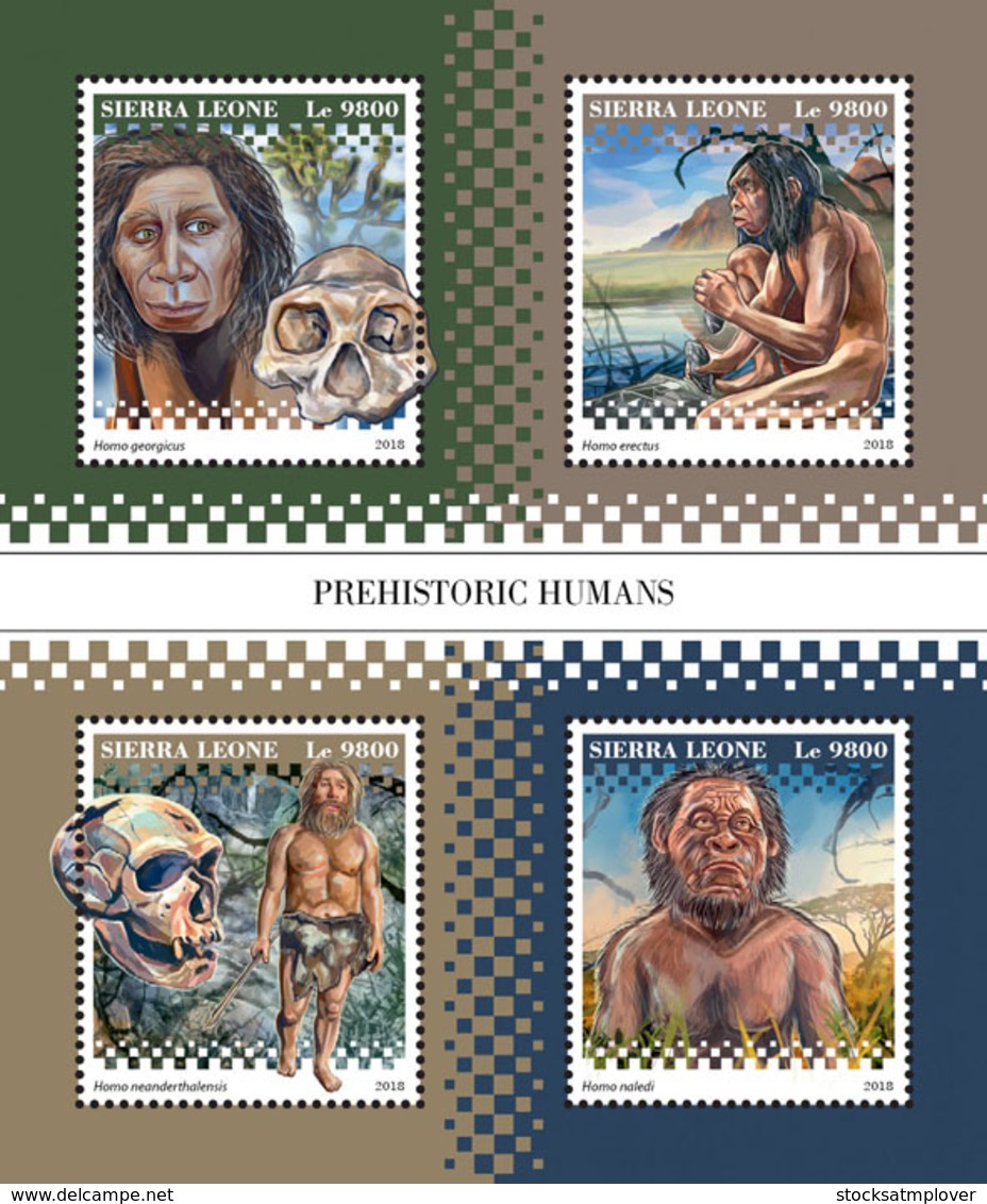 Sierra Leone   2018   Prehistoric Humans  S201812 - Sierra Leone (1961-...)