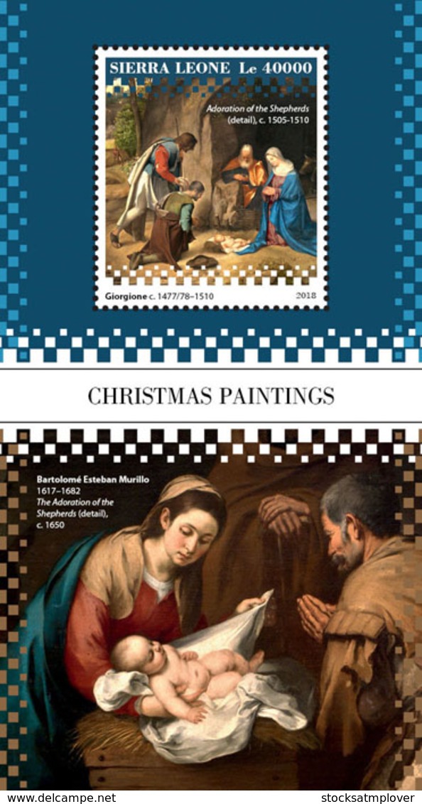 Sierra Leone   2018  Christmas Paintings   S201812 - Sierra Leone (1961-...)