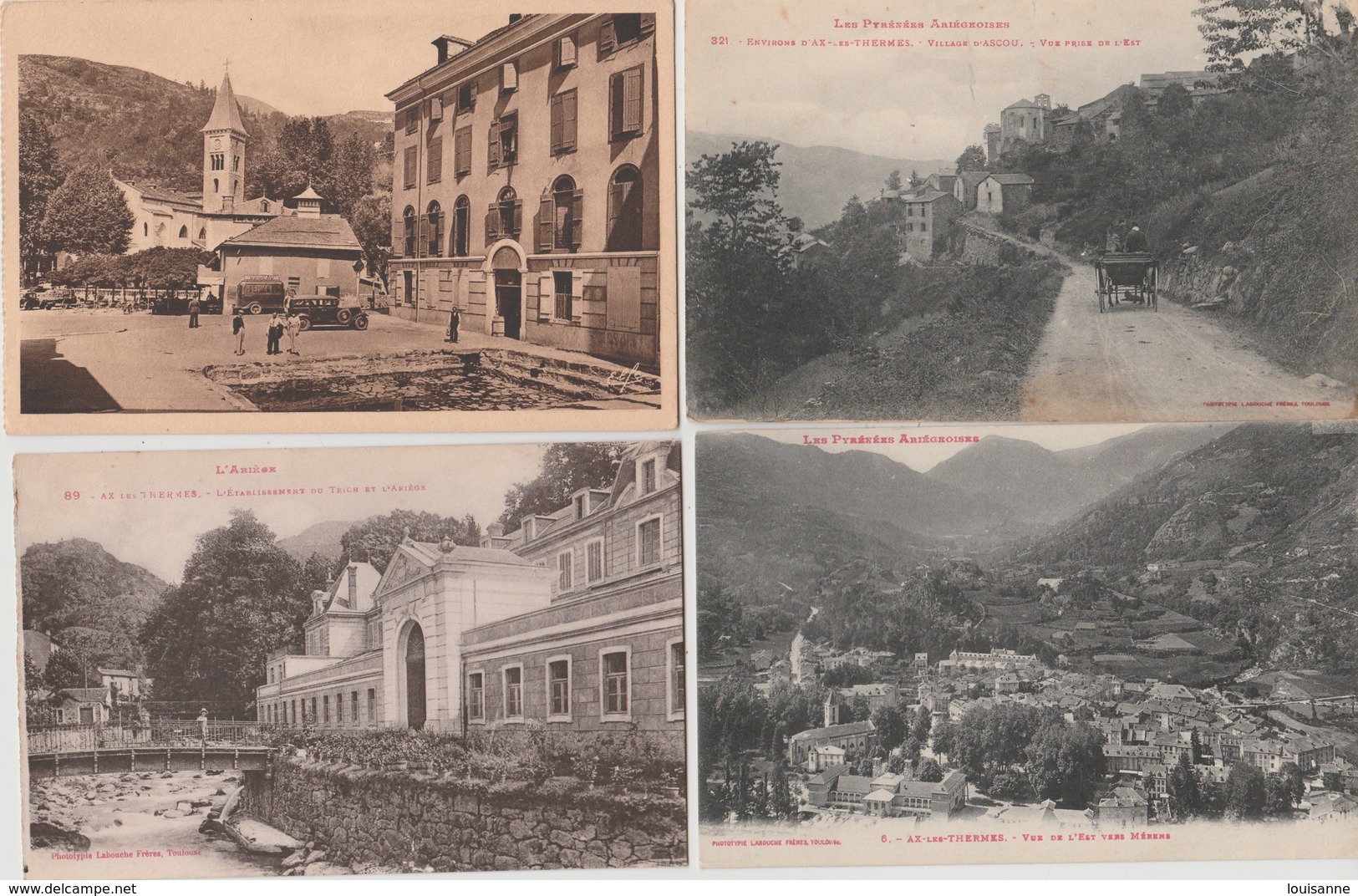 19 / 1 / 460. - LOT. DE. 19. CPA  &. 2. CPSM  D' AX-LES-THERMES  ( 09 ) TOUTES  SCANÉES - 5 - 99 Cartoline