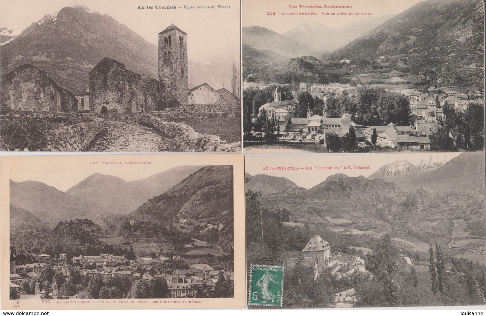 19 / 1 / 460. - LOT. DE. 19. CPA  &. 2. CPSM  D' AX-LES-THERMES  ( 09 ) TOUTES  SCANÉES - 5 - 99 Cartoline