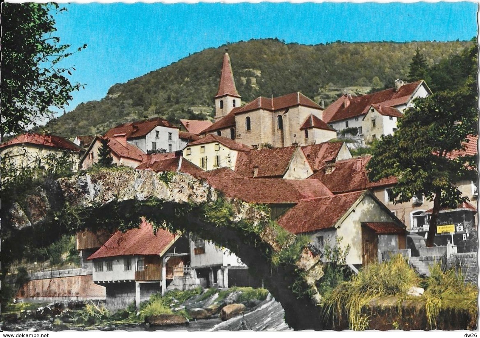 Lods (Doubs) - Vue Générale: La Loue Et L'Eglise, Voute Du Vieux Pont - Editions Du Moulin - Carte Non Circulée - Otros & Sin Clasificación