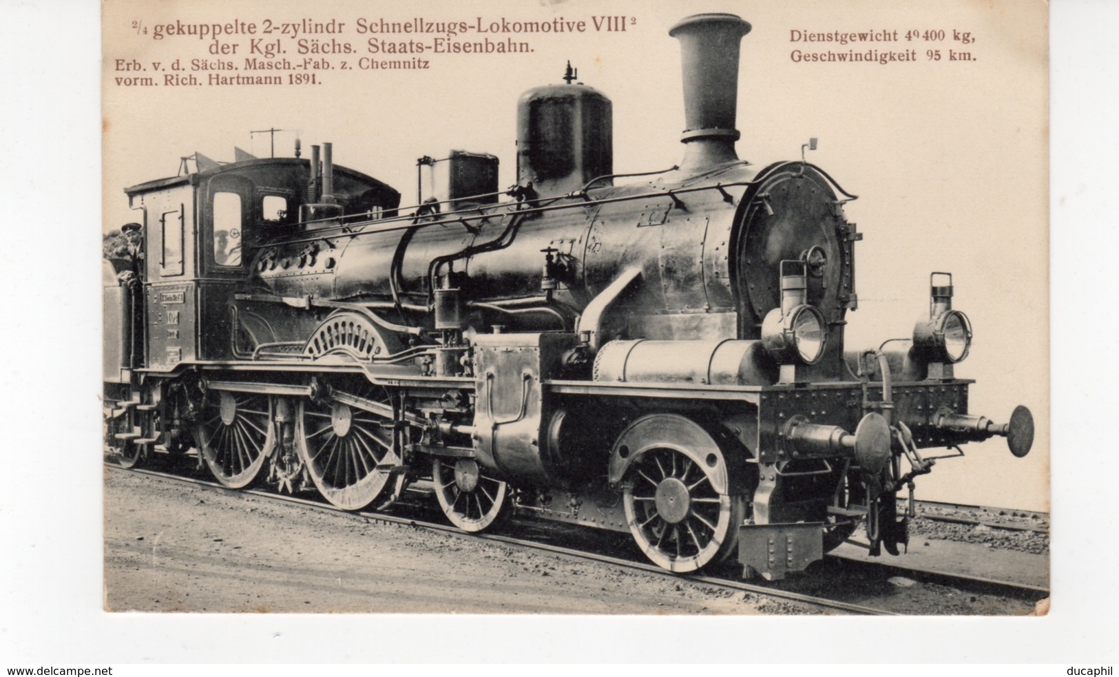 Les Locomotives (Allemagne)  2/4 Gekuppelte 2-zylindr. Schnellzugs-Lokomotive VIII Der Kgl Sächs Staats-Eisenbahn - Trains