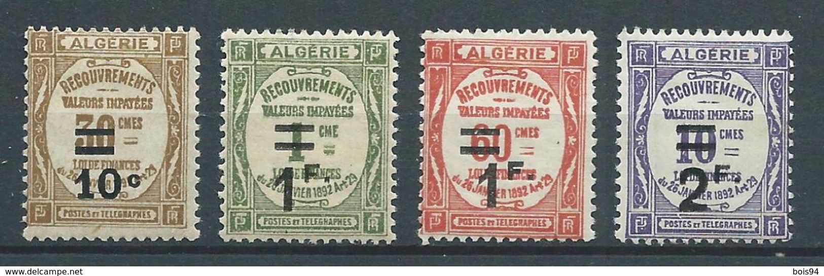 ALGERIE 1926/32 . Taxes N°s 21 à 24 . Neufs * (MH) . - Timbres-taxe