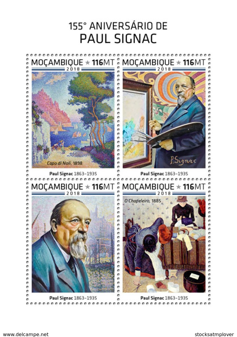 Mozambique  2018   Paul Signac Paintings     S201812 - Mozambique