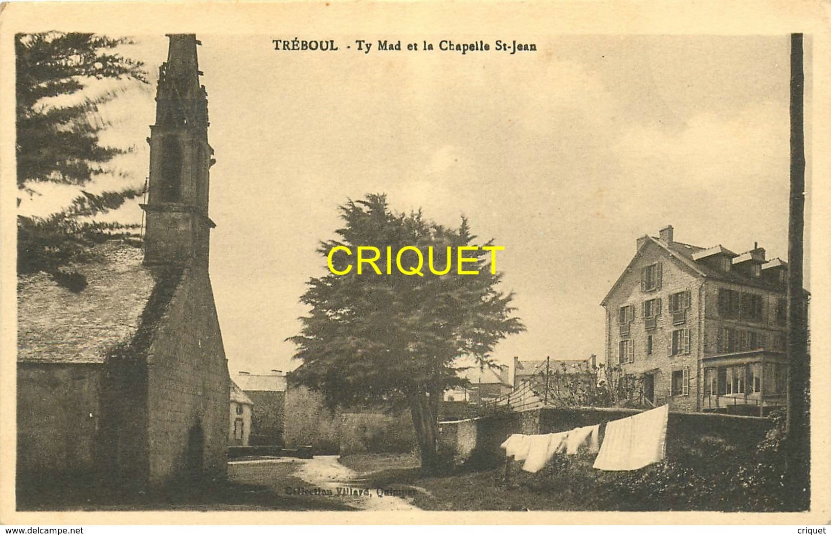 29 Tréboul, Ty Mad Et La Chapelle St Jean, Cliché Pas Très Courant - Tréboul