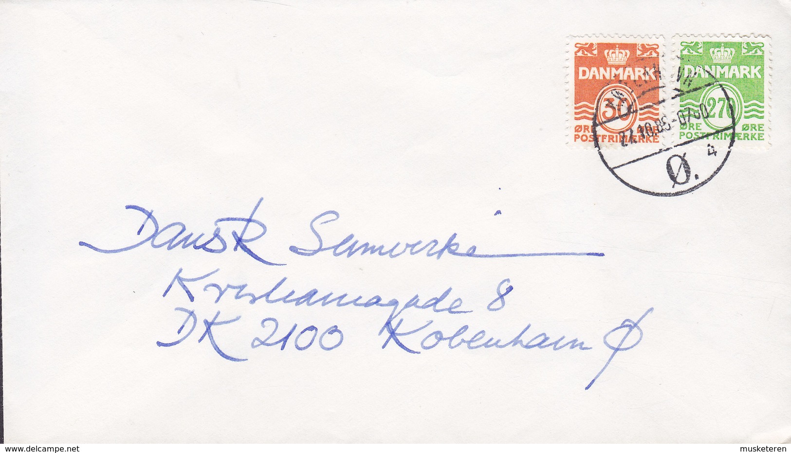 Denmark Jægersborg Allé 241, GENTOFTE Brotype Vd KØBENHAVN Ø (Sn.4) 1985 Cover Brief 2x Wellenlinien Stamps - Briefe U. Dokumente