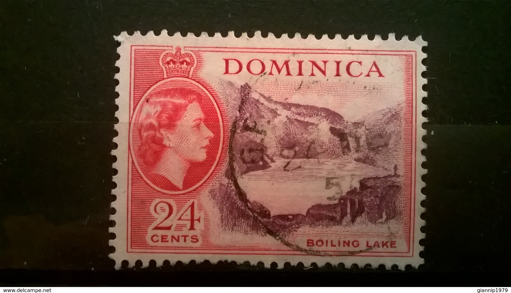 FRANCOBOLLI STAMPS DOMINICA 1954 USED SERIE QUEEN ELIZABETH II REGINA ELISABETTA II - Dominica (1978-...)