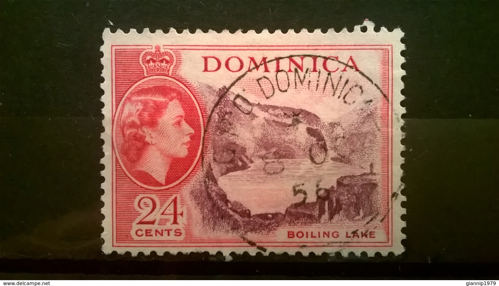 FRANCOBOLLI STAMPS DOMINICA 1954 USED SERIE QUEEN ELIZABETH II REGINA ELISABETTA II - Dominica (1978-...)