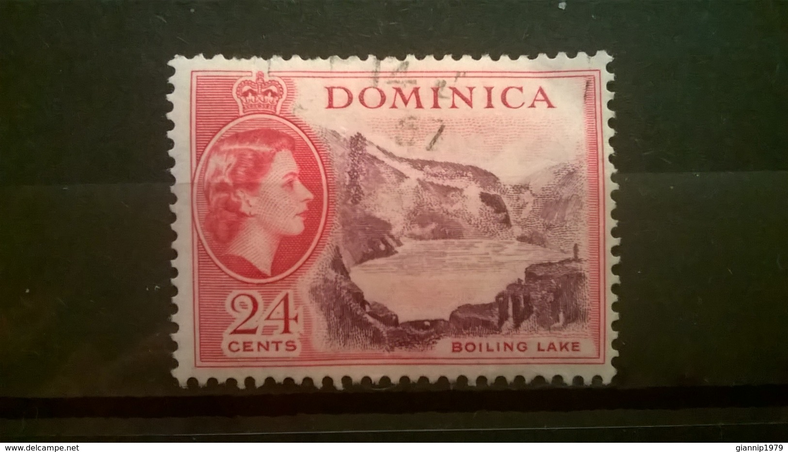 FRANCOBOLLI STAMPS DOMINICA 1954 USED SERIE QUEEN ELIZABETH II REGINA ELISABETTA II - Dominica (1978-...)