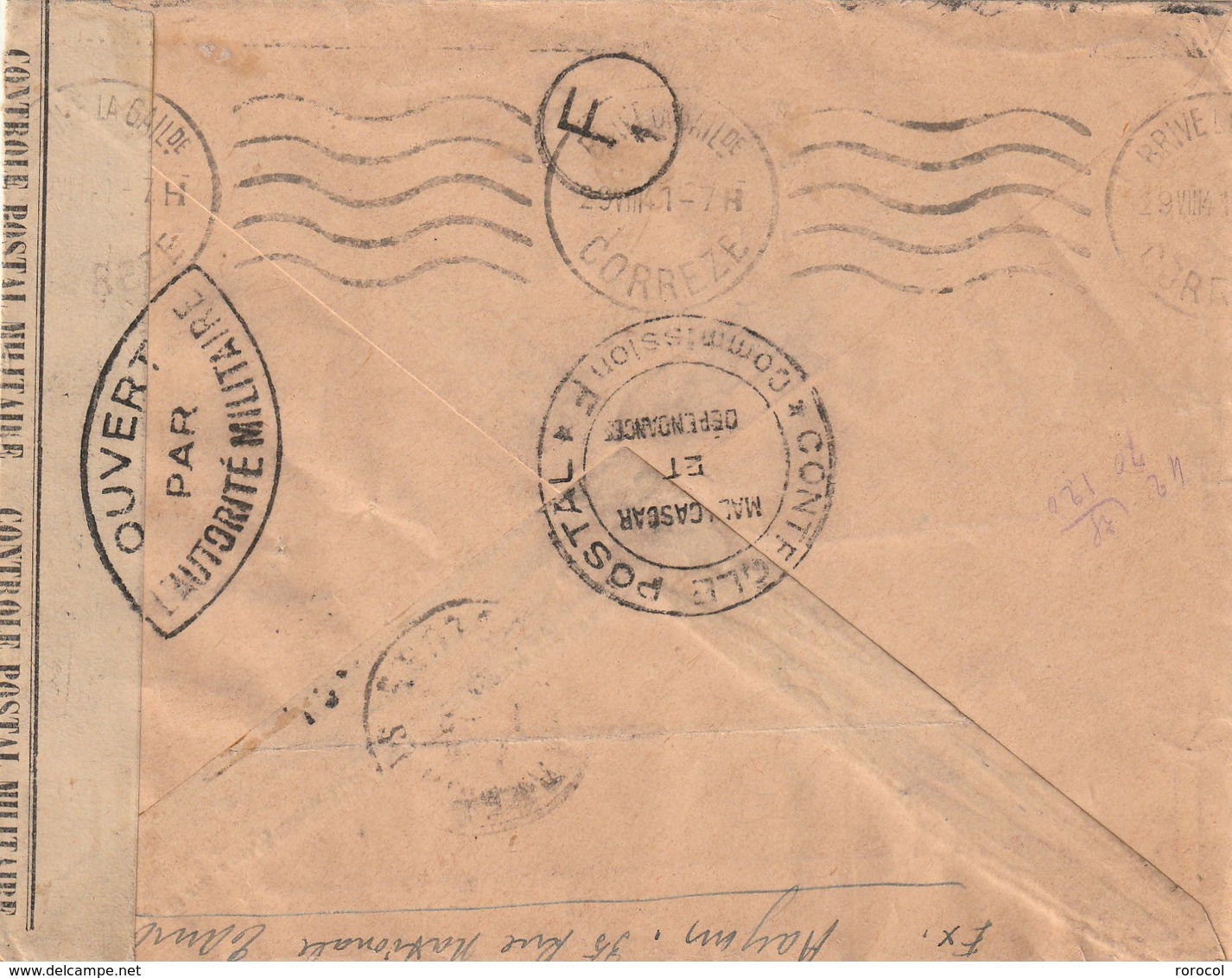 MADAGASCAR Lettre 1941 TAMATAVE Censures - Covers & Documents