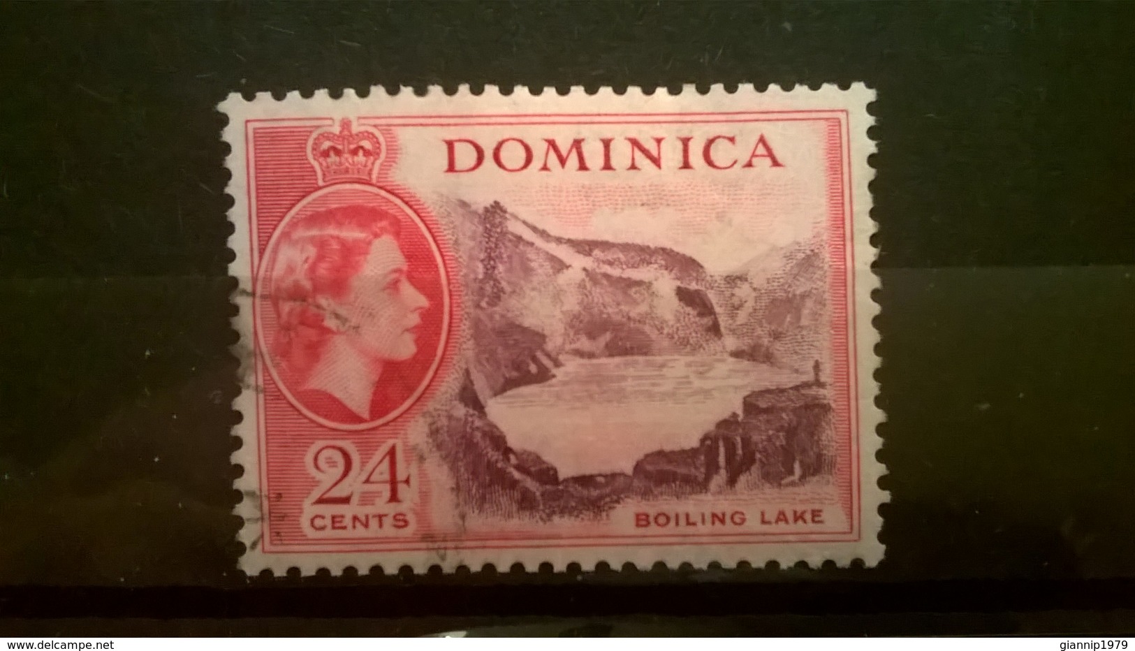 FRANCOBOLLI STAMPS DOMINICA 1954 USED SERIE QUEEN ELIZABETH II REGINA ELISABETTA II - Dominica (1978-...)