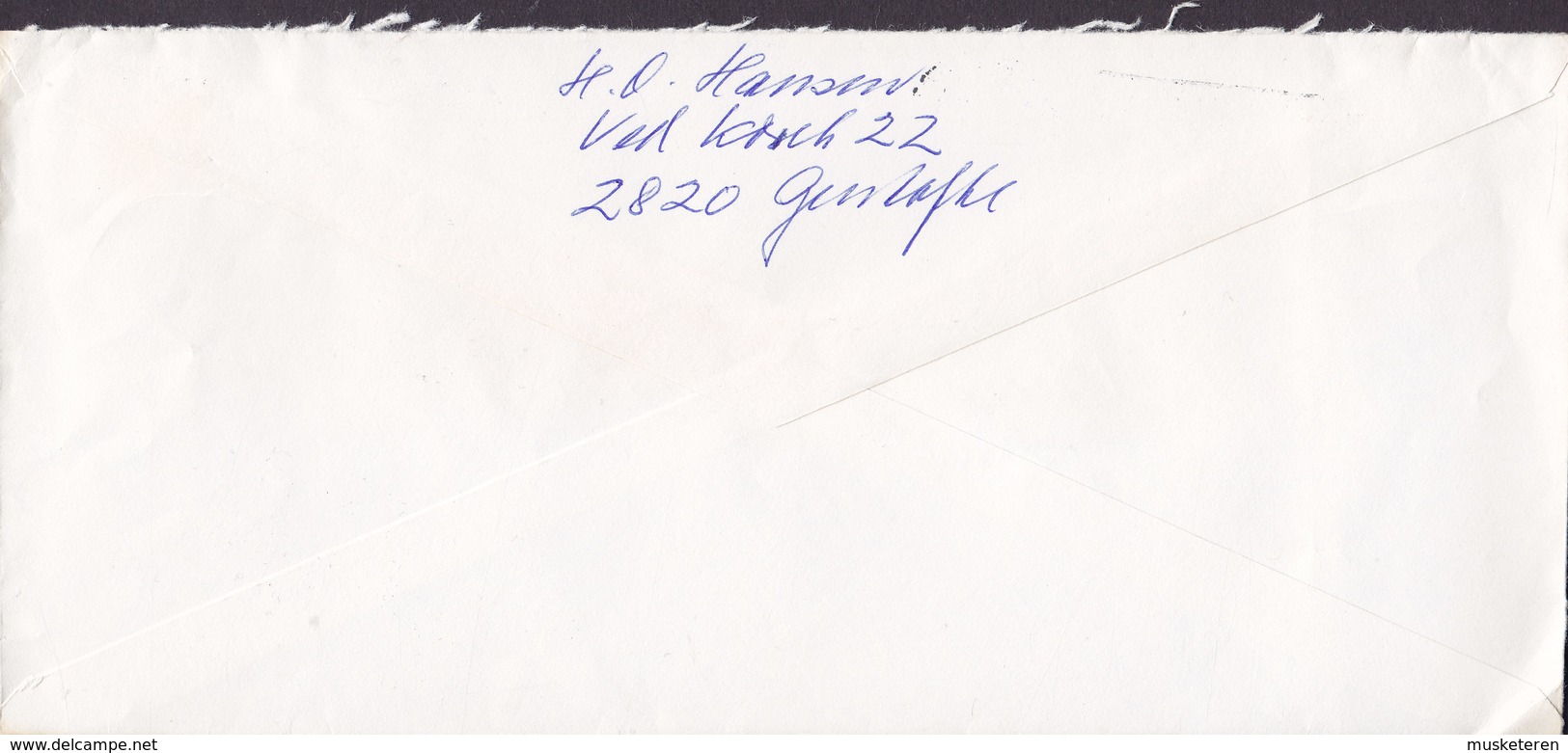 Denmark Ved Kroen? 22, GENTOFTE Slogan Flamme ?? 1989 Cover Brief Dansk Metal Stamp - Briefe U. Dokumente