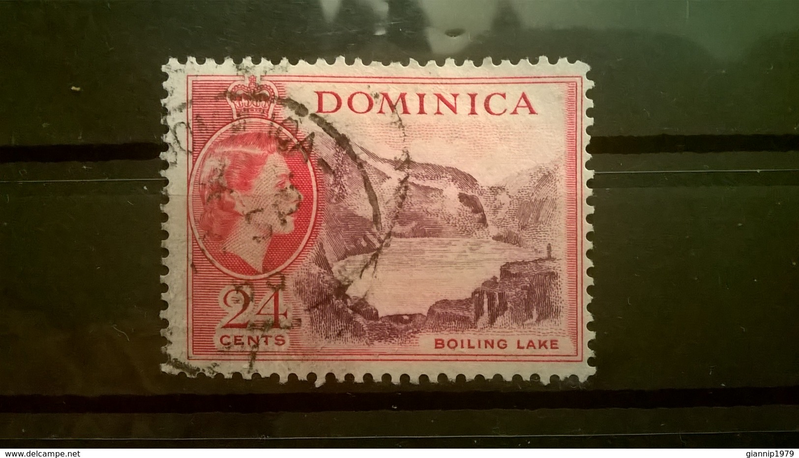 FRANCOBOLLI STAMPS DOMINICA 1954 USED SERIE QUEEN ELIZABETH II REGINA ELISABETTA II - Dominica (1978-...)