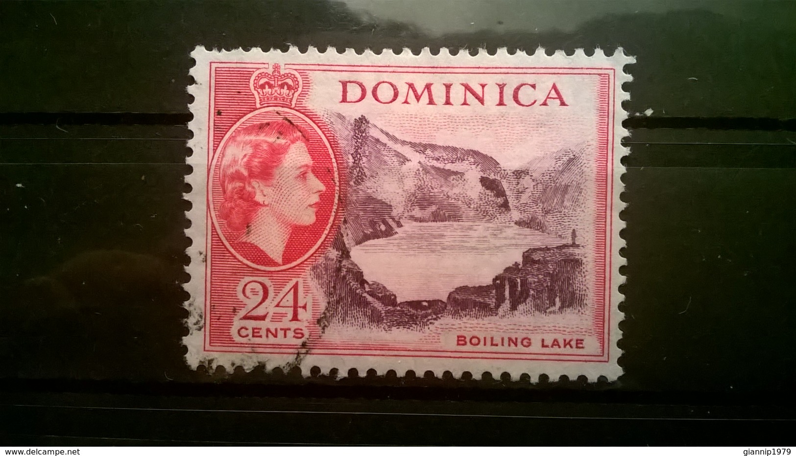 FRANCOBOLLI STAMPS DOMINICA 1954 USED SERIE QUEEN ELIZABETH II REGINA ELISABETTA II - Dominica (1978-...)