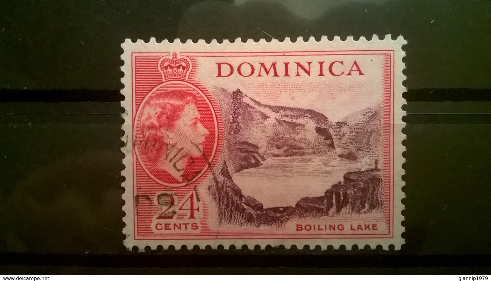 FRANCOBOLLI STAMPS DOMINICA 1954 USED SERIE QUEEN ELIZABETH II REGINA ELISABETTA II - Dominica (1978-...)