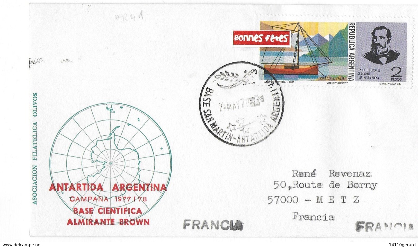 ANTARCTIC CIRCLE  ARGENTIN BASE ALMIRANTE BROWN MARD 1979 - Bases Antarctiques