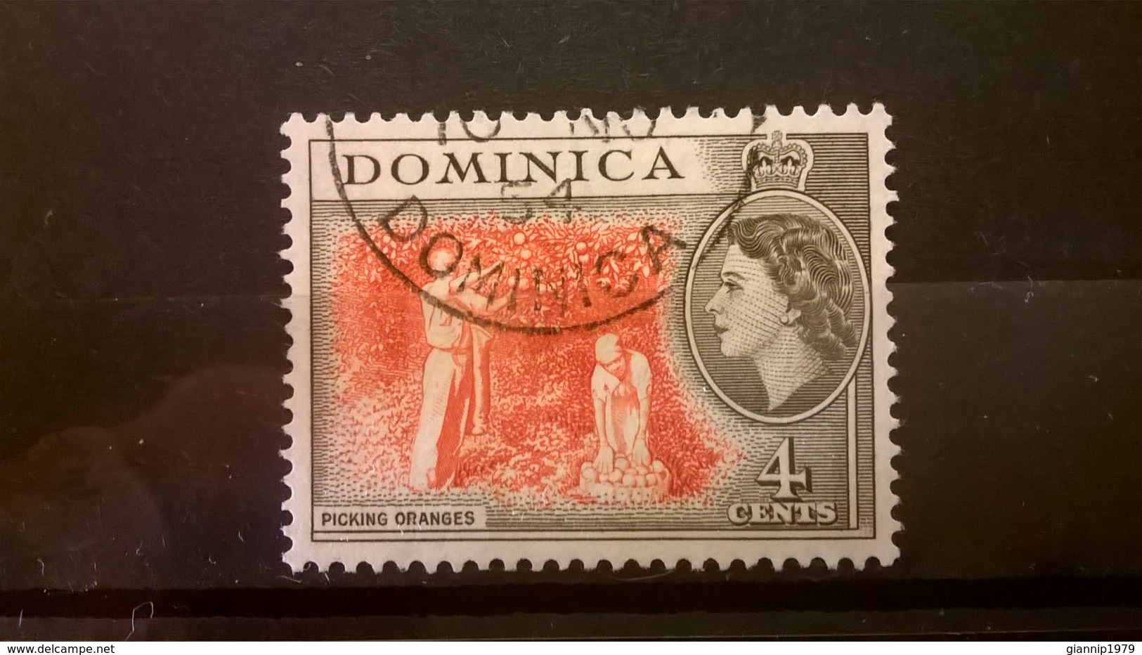 FRANCOBOLLI STAMPS DOMINICA 1954 USED SERIE QUEEN ELIZABETH II REGINA ELISABETTA II - Dominica (1978-...)