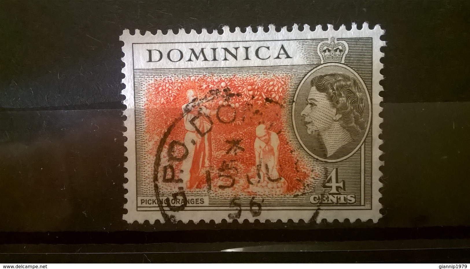 FRANCOBOLLI STAMPS DOMINICA 1954 USED SERIE QUEEN ELIZABETH II REGINA ELISABETTA II - Dominica (1978-...)