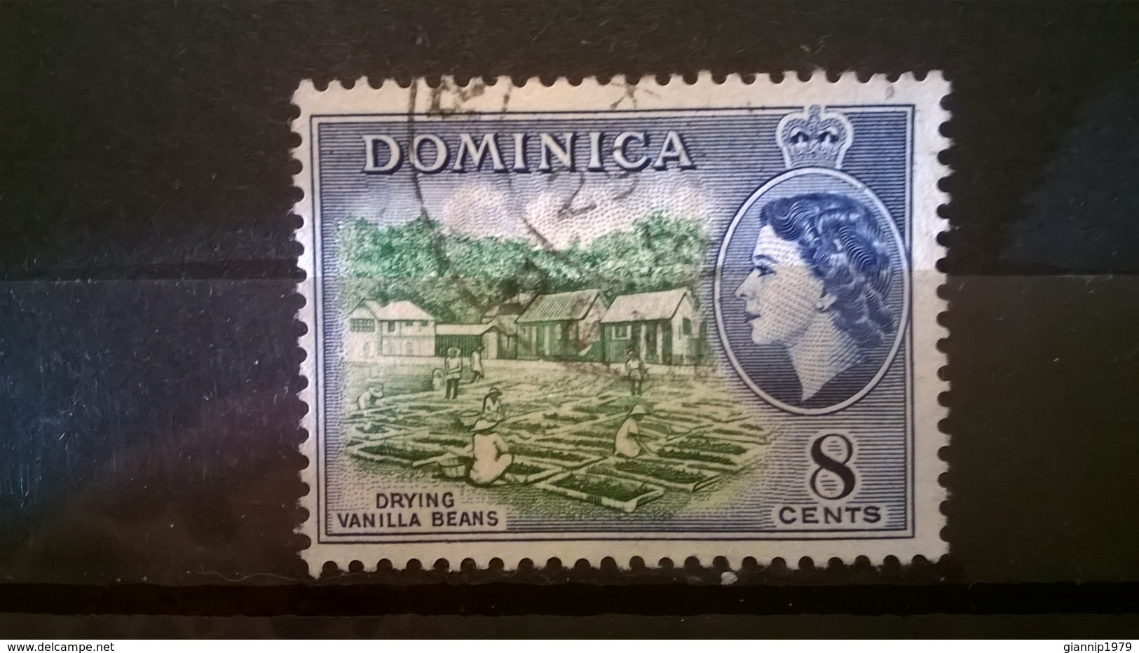 FRANCOBOLLI STAMPS DOMINICA 1954 USED SERIE QUEEN ELIZABETH II REGINA ELISABETTA II - Dominica (1978-...)