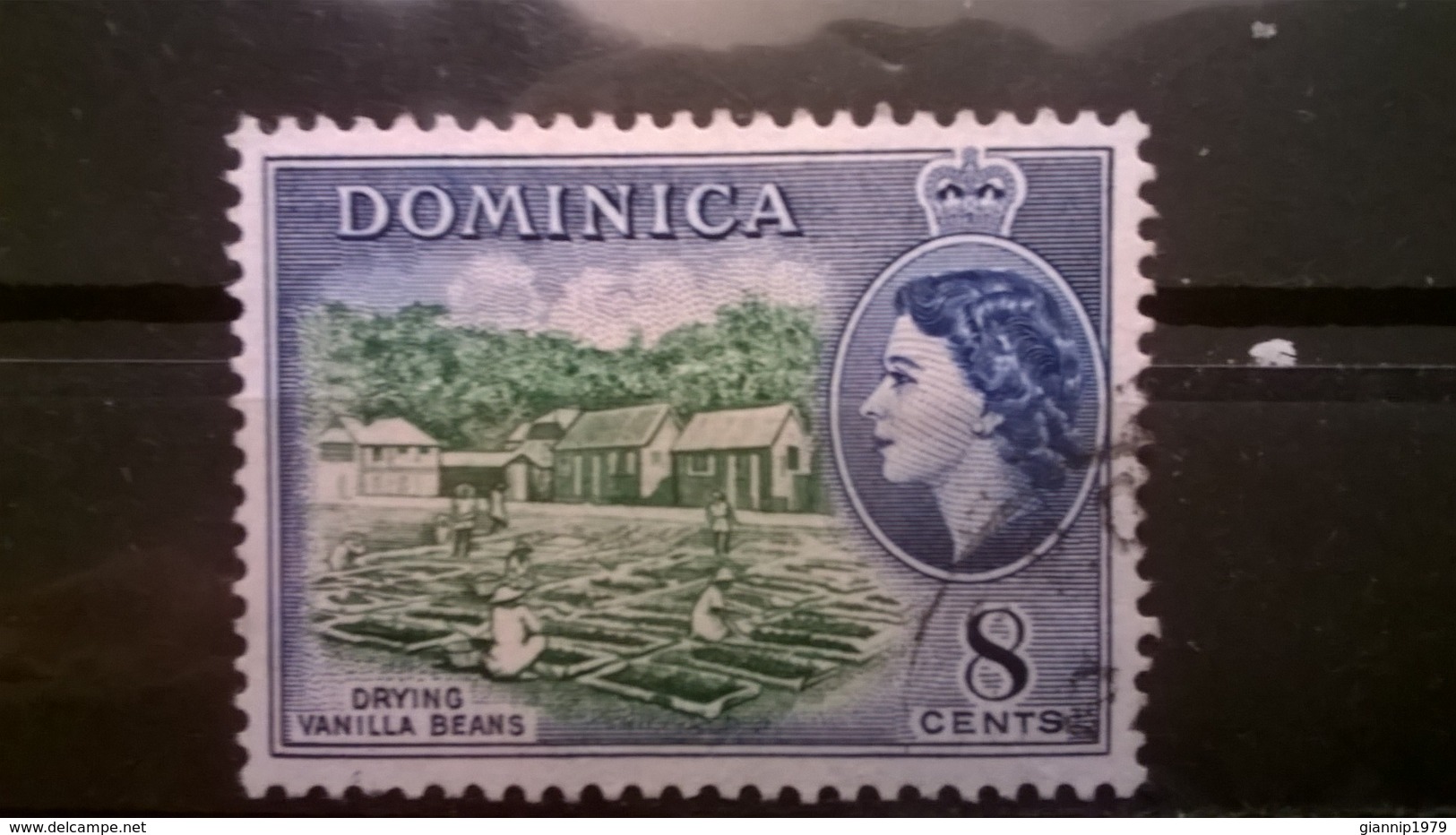 FRANCOBOLLI STAMPS DOMINICA 1954 USED SERIE QUEEN ELIZABETH II REGINA ELISABETTA II - Dominica (1978-...)