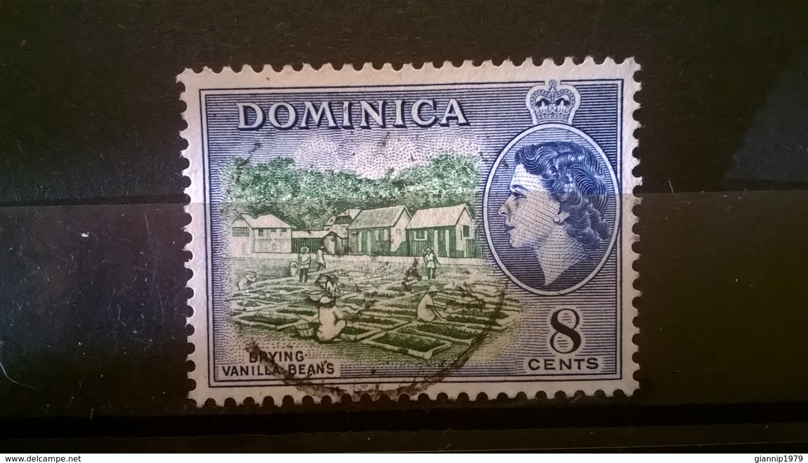 FRANCOBOLLI STAMPS DOMINICA 1954 USED SERIE QUEEN ELIZABETH II REGINA ELISABETTA II - Dominica (1978-...)