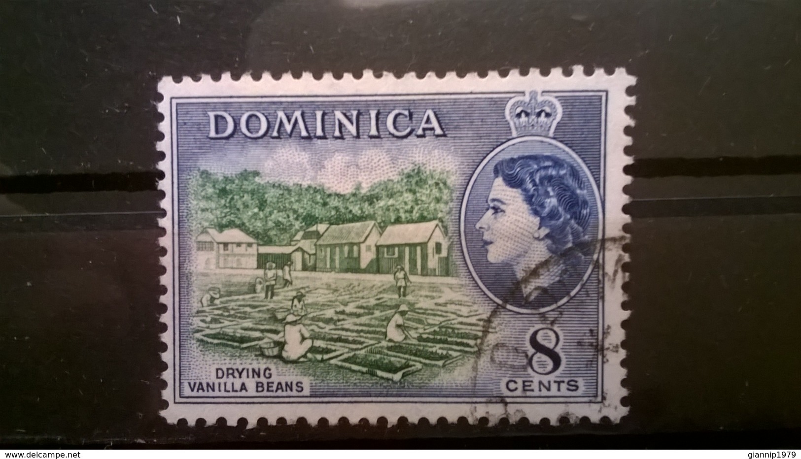 FRANCOBOLLI STAMPS DOMINICA 1954 USED SERIE QUEEN ELIZABETH II REGINA ELISABETTA II - Dominica (1978-...)