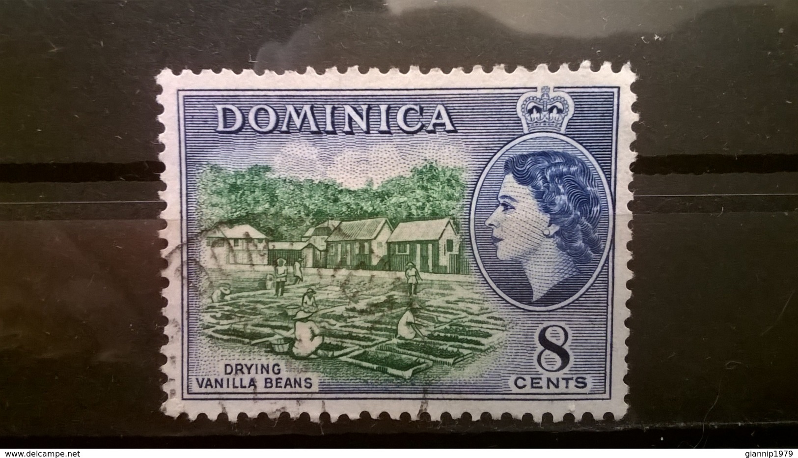 FRANCOBOLLI STAMPS DOMINICA 1954 USED SERIE QUEEN ELIZABETH II REGINA ELISABETTA II - Dominica (1978-...)