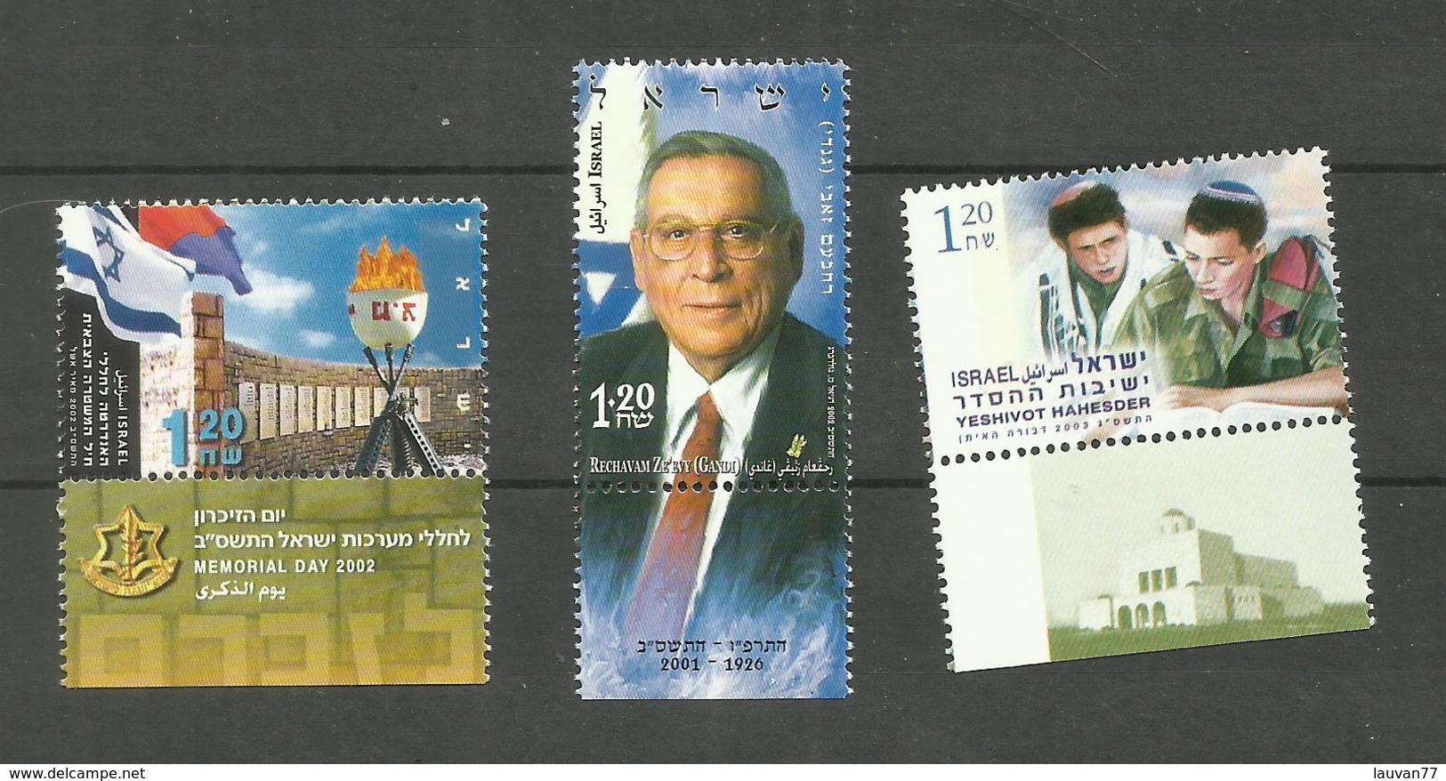 Israël N°1615, 1632, 1651 Neufs** Cote 3.30 Euros - Unused Stamps (with Tabs)
