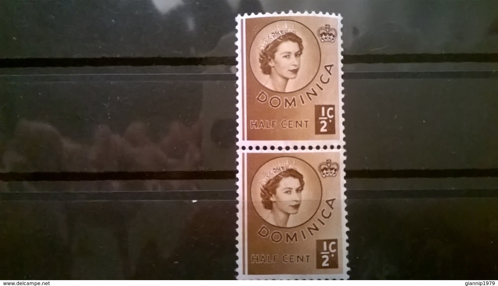 FRANCOBOLLI STAMPS DOMINICA 1954 MNH** NUOVI SERIE QUEEN ELIZABETH II REGINA ELISABETTA II COPPIA - Dominica (1978-...)