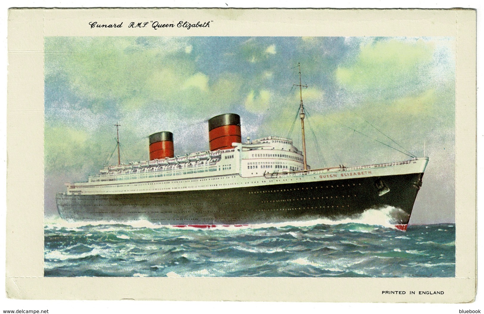 Ref 1265 - Unused Cunard R.M.S. Queen Mary Letter Card - Shipping Maritime Theme - Paquebote