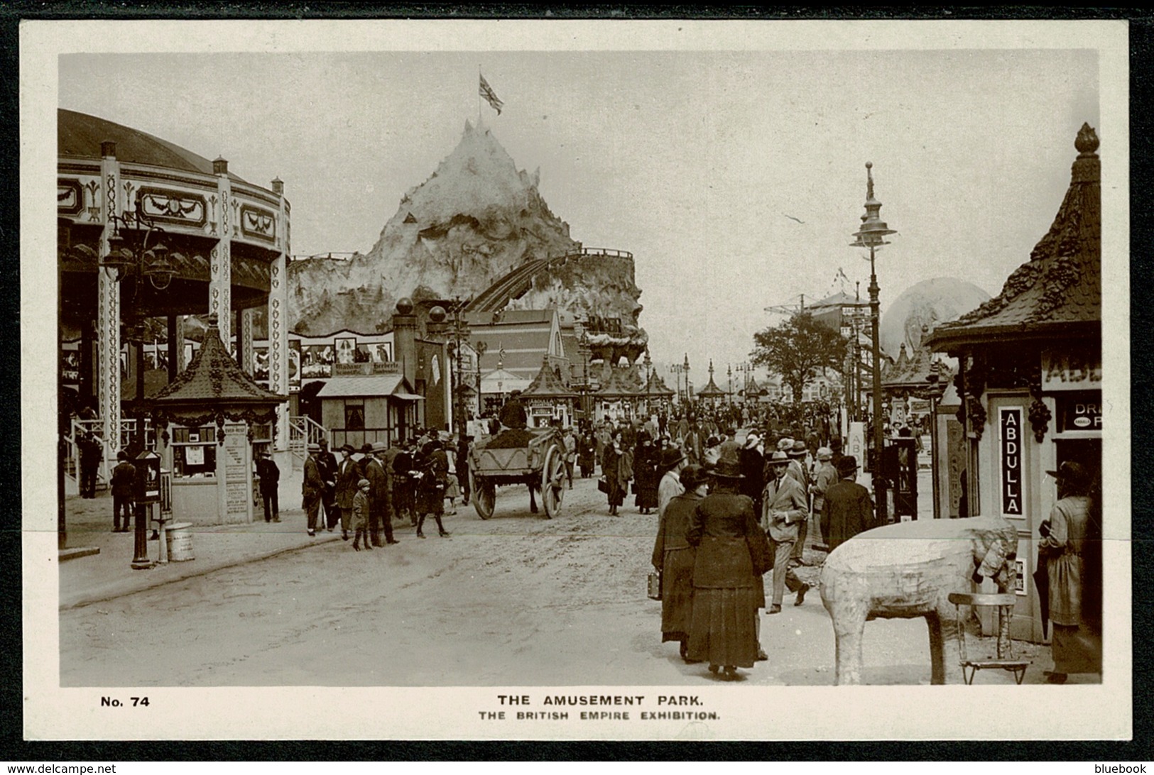 Ref 1265 - Real Photo Postcard - 1924 British Empire Exhibition - Amusement Park Roller Coaster - Esposizioni