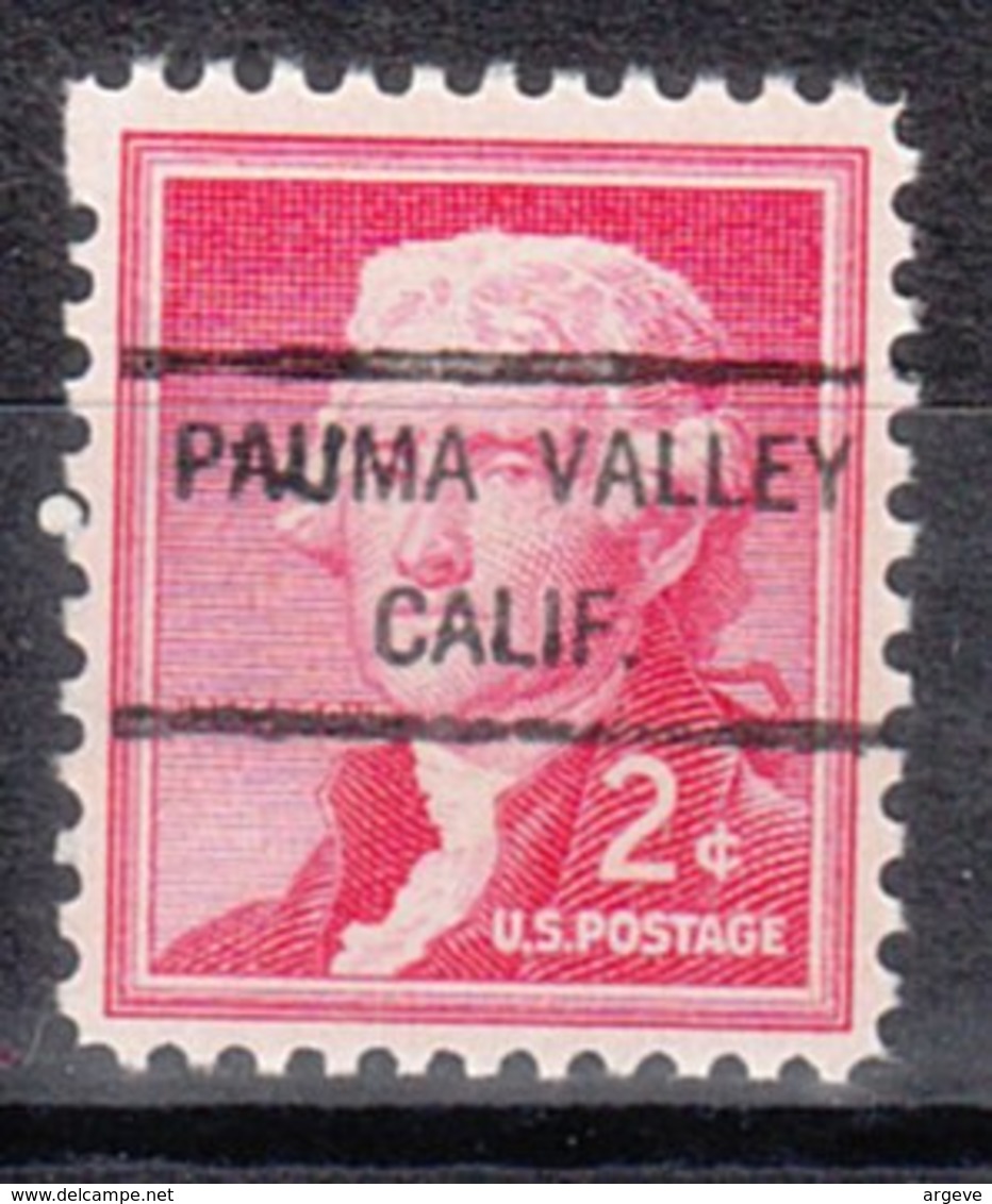 USA Precancel Vorausentwertung Preo, Locals California, Pauma Valley 825 - Precancels