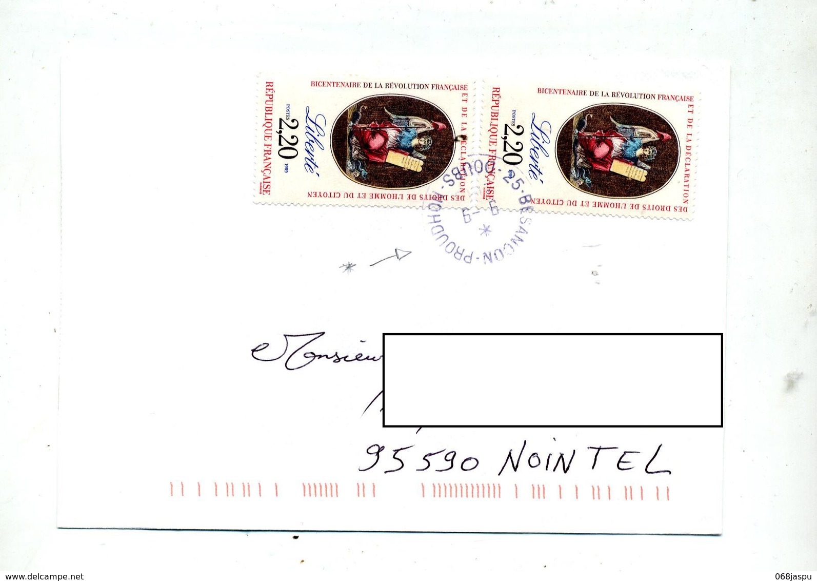 Lettre Cachet Besançon Sur Revolution - Manual Postmarks