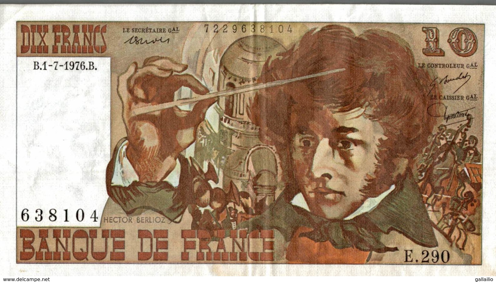 BILLET DE 10 FRANCS BERLIOZ DE 1976 - 10 F 1972-1978 ''Berlioz''