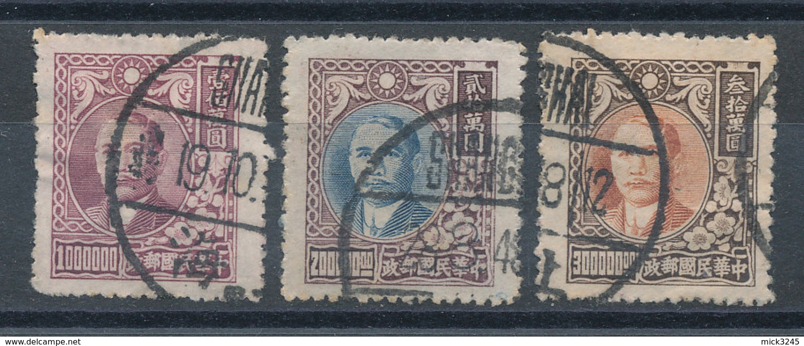 Chine N°581,582 Et 590 (o) - 1912-1949 Republiek