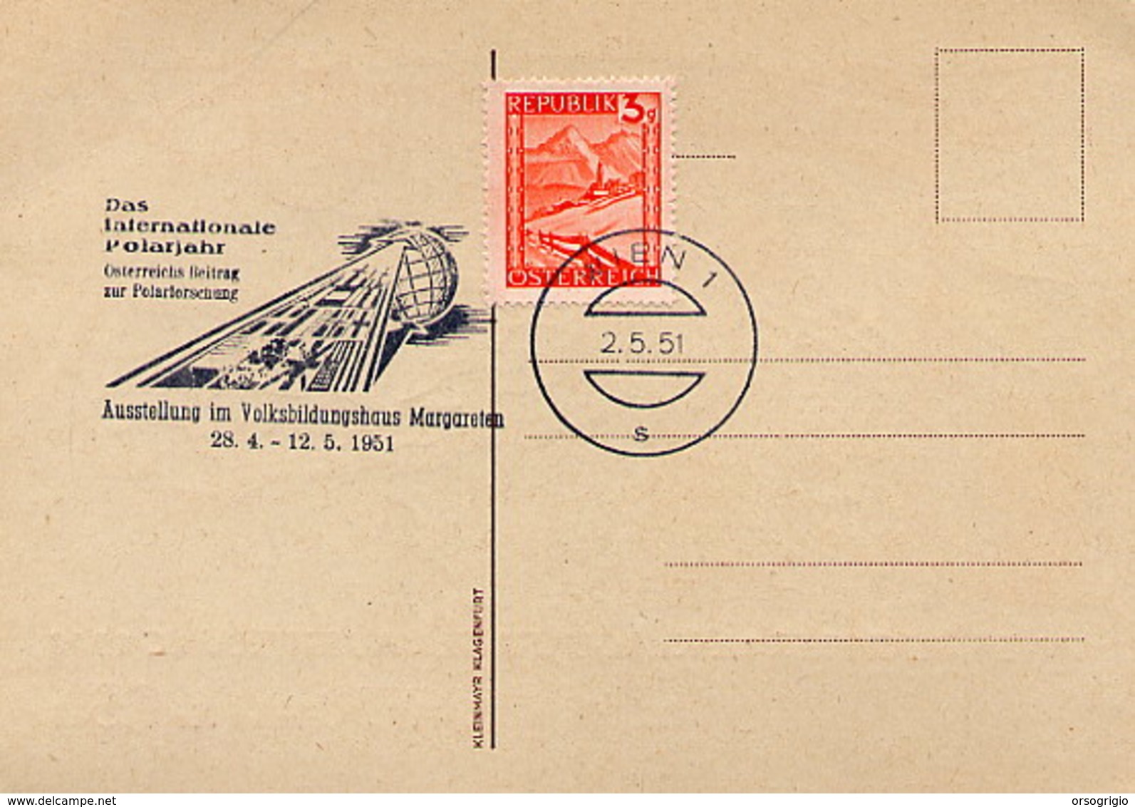 AUSTRIA - WIEN  1951 -  DAS INTERNATIONALE  POLARJAHR - Année Polaire Internationale
