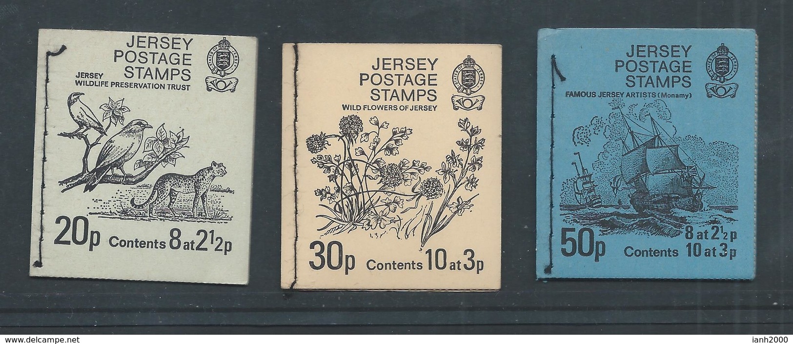 Jersey Stamps. A Few Booklets -  1973 English Fleet Monamy Famous Artists, Jersey Wildlife Preservation Trust Etc (D727) - Jersey