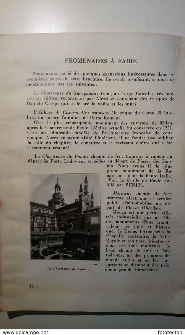 ENIT - Mappa, Cartina Geografica - Map - Milano - Dépliant, Brochure - Anni '30 - Dépliants Turistici