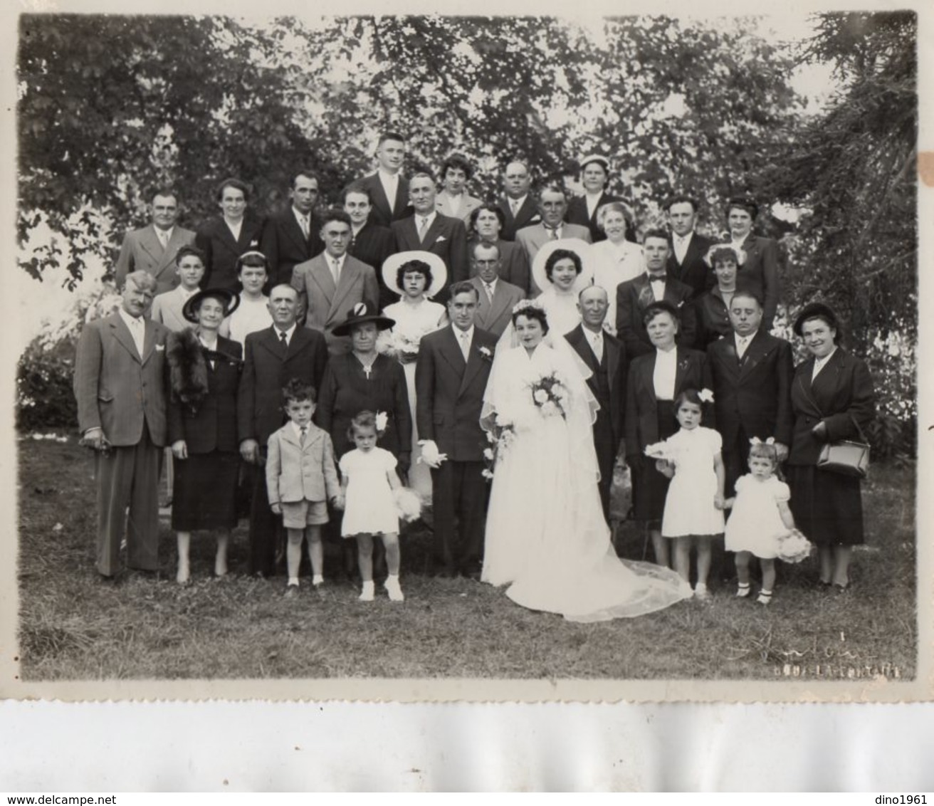 PHOTO 450 - Photo Originale - Mariage - Mariés Et Familles - Photo Studio ANTOINE à DOUE - LA - FONTAINE - Anonieme Personen