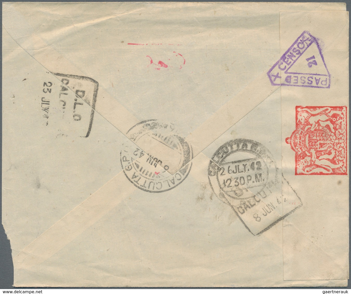 Birma / Burma / Myanmar: 1941. Envelope (faults) Headed 'The East Asiatic Co, Rangoon' Addressed To - Myanmar (Burma 1948-...)