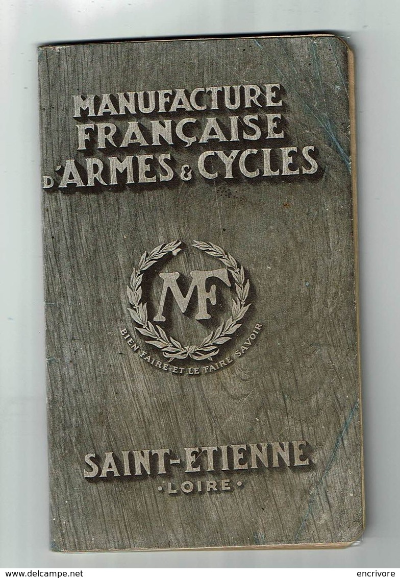 Catalogue Manufacture Française ARMES & CYCLES Saint-Etienne Chasse Vélo Machine à Coudre - Matériel Et Accessoires