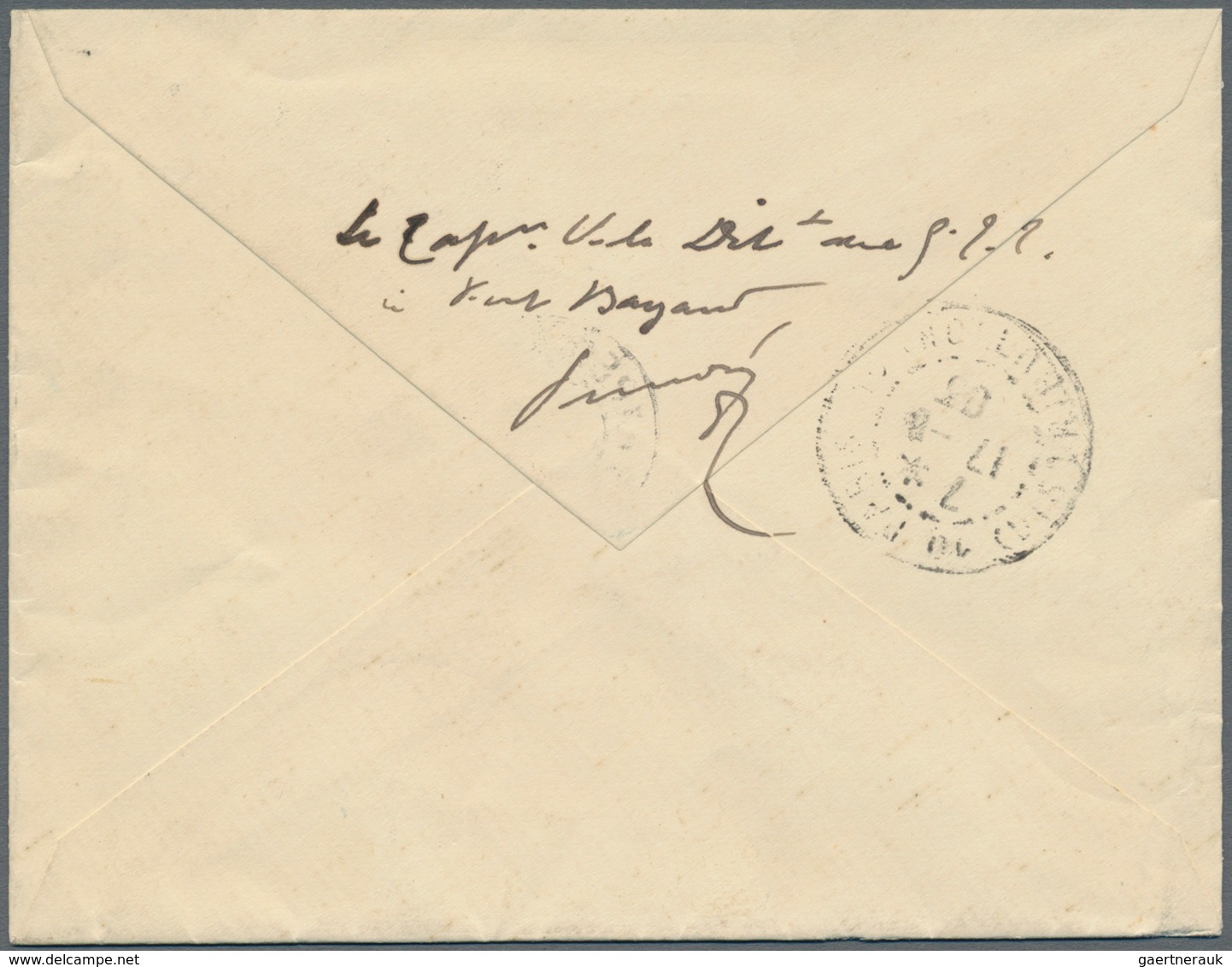 Französisch-Indochina: 1903. Stamp-less Envelope Addressed To France Endorsed 'Corps D'Occupation Du - Lettres & Documents