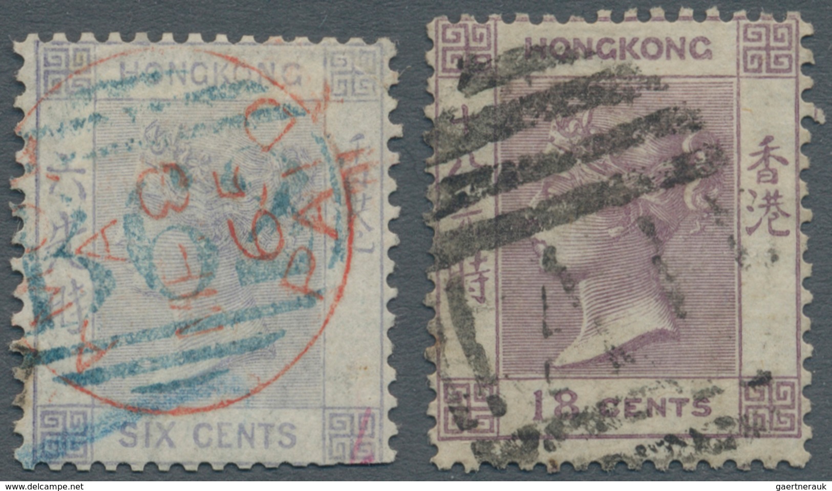 Hongkong - Treaty Ports: 1862/63. Queen Victoria SG 4, 18c Lilac, Without Watermark, Cancellation Ty - Other & Unclassified