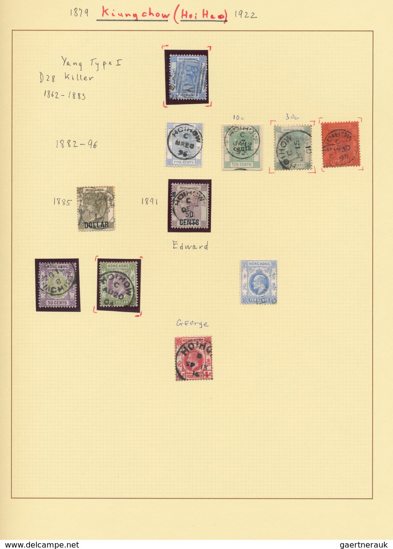 Hongkong - Treaty Ports: Kiungchow (Hoi Hao), 1879/1920 (ca.), 12 Used On Page Mostly QV Inc. D28 On - Other & Unclassified