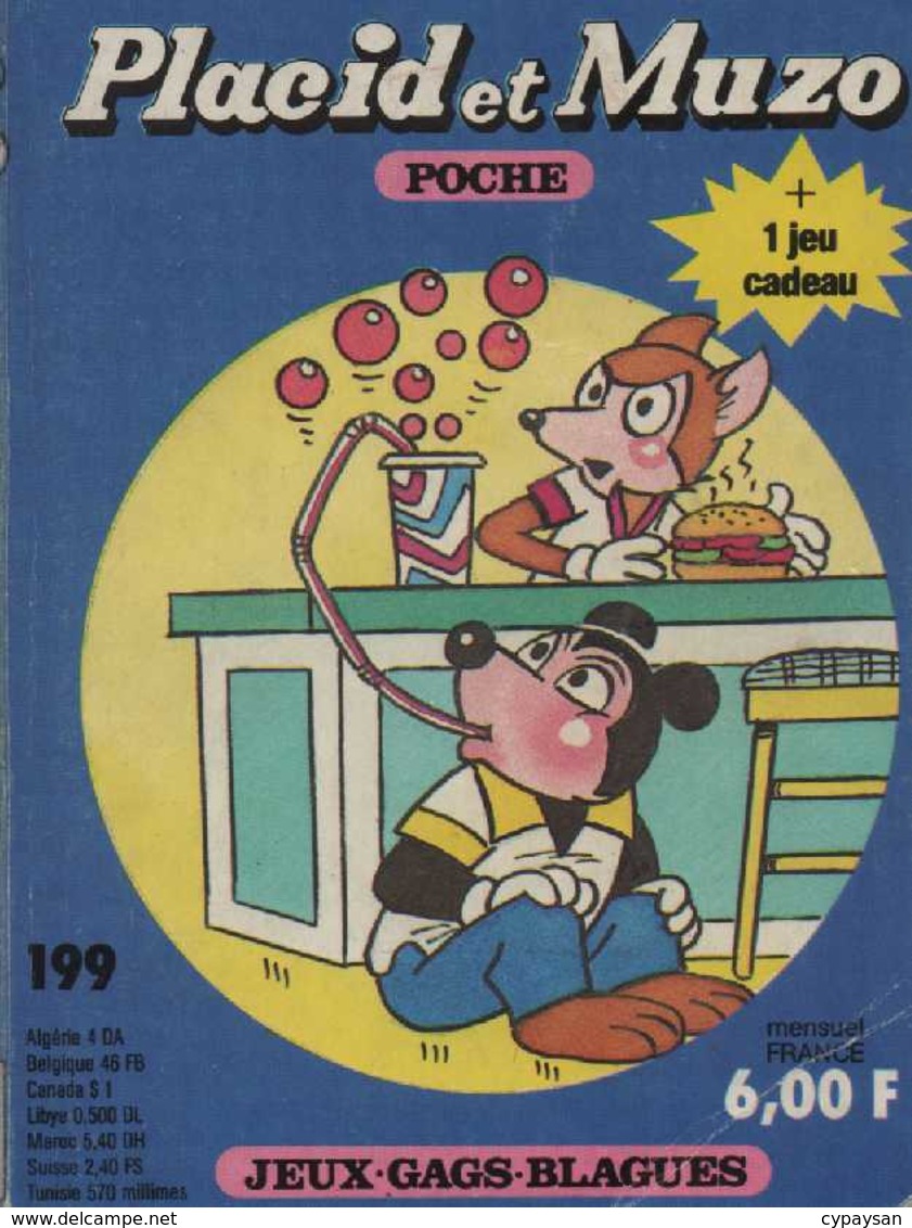 PLACID ET MUZO POCHE N° 199 BE VAILLANT  07-1985 - Petit Format