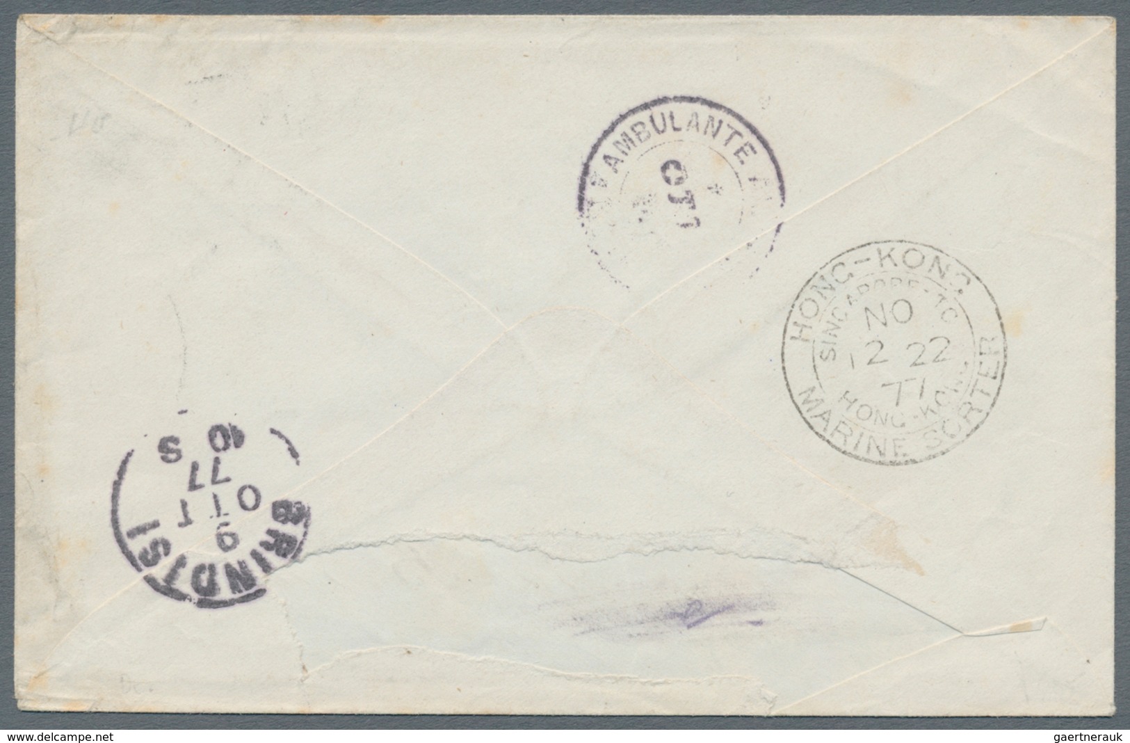 Hongkong - Besonderheiten: 1877, Cover From WEETZEN Franked With Two Copies Of 20 Pfge.-adressed To - Sonstige & Ohne Zuordnung