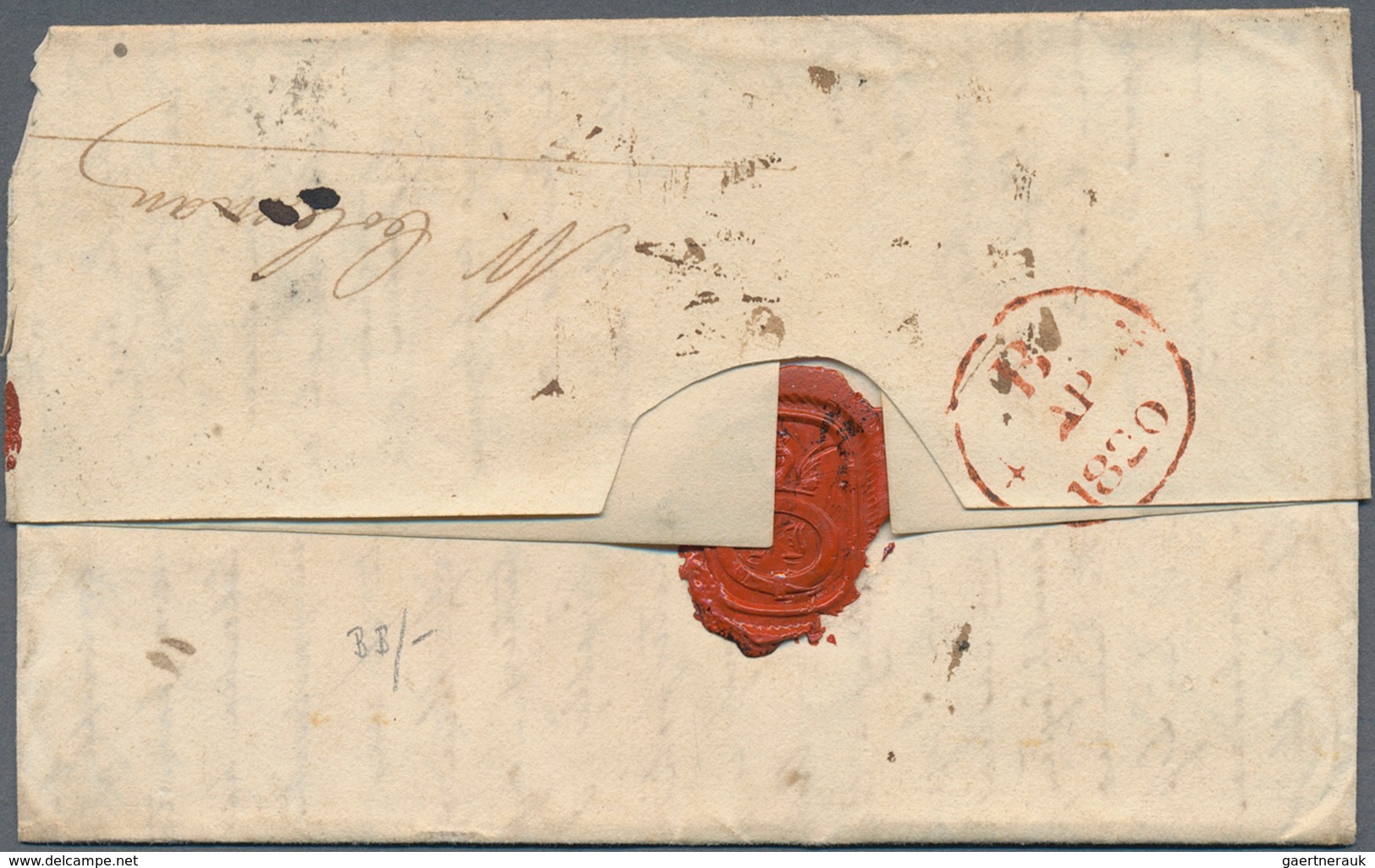 Indien - Vorphilatelie: 1819. Pre-stamp Envelope Written From Calcutta Dated 'Oct 4th 1819' Addresse - ...-1852 Voorfilatelie