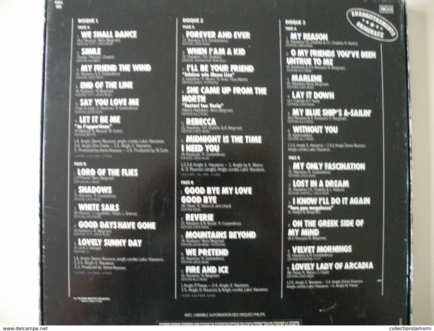 Denis Roussos, 1971 à 75 - (Titres sur photos) - Vinyle 33 T LP Coffré 3 vinyls