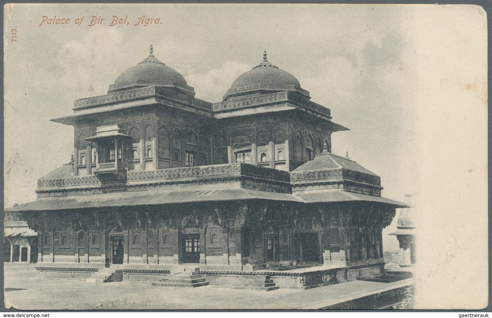 Indien - Used Abroad: Persia 1906. Picture Post Card Of 'Palace Of Bir Bai, Agra' Addressed To Londo - Sonstige & Ohne Zuordnung